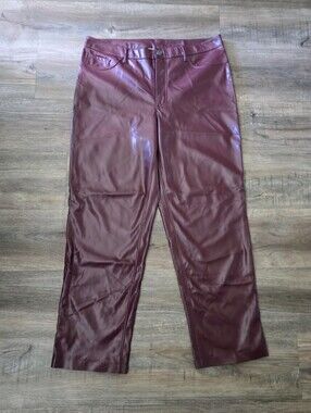 Joie Oxblood  Faux Leather Pants